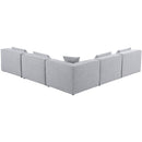  Manufacturer Color_Grey -- Cube 108" Grey Fabric Upholstered 5 pc Modular Sectional IMAGE 3
