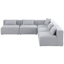  Manufacturer Color_Grey -- Cube 108" Grey Fabric Upholstered 5 pc Modular Sectional IMAGE 4