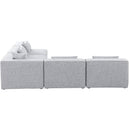  Manufacturer Color_Grey -- Cube 108" Grey Fabric Upholstered 5 pc Modular Sectional IMAGE 5