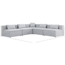  Manufacturer Color_Grey -- Cube 108" Grey Fabric Upholstered 5 pc Modular Sectional IMAGE 8