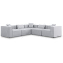  Manufacturer Color_Grey -- Cube 108" Grey Fabric Upholstered 5 pc Modular Sectional IMAGE 1