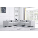  Manufacturer Color_Grey -- Cube 108" Grey Fabric Upholstered 5 pc Modular Sectional IMAGE 2