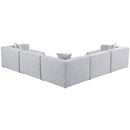  Manufacturer Color_Grey -- Cube 108" Grey Fabric Upholstered 5 pc Modular Sectional IMAGE 3