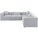  Manufacturer Color_Grey -- Cube 108" Grey Fabric Upholstered 5 pc Modular Sectional IMAGE 4