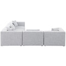  Manufacturer Color_Grey -- Cube 108" Grey Fabric Upholstered 5 pc Modular Sectional IMAGE 5