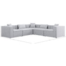  Manufacturer Color_Grey -- Cube 108" Grey Fabric Upholstered 5 pc Modular Sectional IMAGE 9