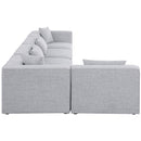  Manufacturer Color_Grey -- Cube 144" Grey Fabric Upholstered 5 pc Modular Sectional IMAGE 10
