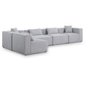  Manufacturer Color_Grey -- Cube 144" Grey Fabric Upholstered 5 pc Modular Sectional IMAGE 1