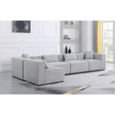  Manufacturer Color_Grey -- Cube 144" Grey Fabric Upholstered 5 pc Modular Sectional IMAGE 3