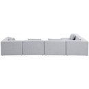  Manufacturer Color_Grey -- Cube 144" Grey Fabric Upholstered 5 pc Modular Sectional IMAGE 6