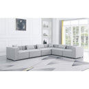  Manufacturer Color_Grey -- Cube 144" Grey Fabric Upholstered 6 pc Modular Sectional IMAGE 2