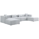 Meridian Cube Fabric Sectional 630Grey-Sec6B IMAGE 1