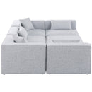  Manufacturer Color_Grey -- Cube 108" Grey Fabric Upholstered 6 pc Modular Sectional IMAGE 5