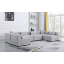  Manufacturer Color_Grey -- Cube 144" Grey Fabric Upholstered 6 pc Modular Sectional IMAGE 2