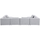  Manufacturer Color_Grey -- Cube 144" Grey Fabric Upholstered 6 pc Modular Sectional IMAGE 3