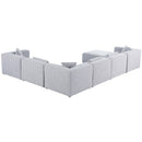  Manufacturer Color_Grey -- Cube 144" Grey Fabric Upholstered 7 pc Modular Sectional IMAGE 3