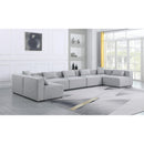  Manufacturer Color_Grey -- Cube 180" Grey Fabric Upholstered 7 pc Modular Sectional IMAGE 2