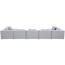  Manufacturer Color_Grey -- Cube 180" Grey Fabric Upholstered 7 pc Modular Sectional IMAGE 3