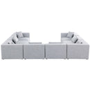  Manufacturer Color_Grey -- Cube 144" Grey Fabric Upholstered 8 pc Modular Sectional IMAGE 3