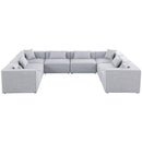  Manufacturer Color_Grey -- Cube 144" Grey Fabric Upholstered 8 pc Modular Sectional IMAGE 4