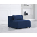  Manufacturer Color_Navy -- Cube Navy Fabric Upholstered Modular Armless Chair IMAGE 2