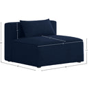  Manufacturer Color_Navy -- Cube Navy Fabric Upholstered Modular Armless Chair IMAGE 7