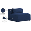  Manufacturer Color_Navy -- Cube Navy Fabric Upholstered Modular Armless Chair IMAGE 8