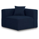  Manufacturer Color_Navy -- Cube Navy Fabric Upholstered Modular Corner Chair IMAGE 1