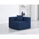  Manufacturer Color_Navy -- Cube Navy Fabric Upholstered Modular Corner Chair IMAGE 2