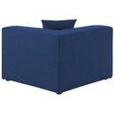  Manufacturer Color_Navy -- Cube Navy Fabric Upholstered Modular Corner Chair IMAGE 3