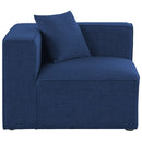  Manufacturer Color_Navy -- Cube Navy Fabric Upholstered Modular Corner Chair IMAGE 4
