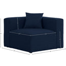  Manufacturer Color_Navy -- Cube Navy Fabric Upholstered Modular Corner Chair IMAGE 7