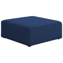 Meridian Cube Fabric Ottoman 630Navy-Ott IMAGE 1