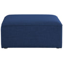  Manufacturer Color_Navy -- Cube Navy Fabric Upholstered Modular Ottoman IMAGE 3