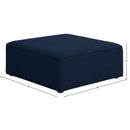  Manufacturer Color_Navy -- Cube Navy Fabric Upholstered Modular Ottoman IMAGE 5
