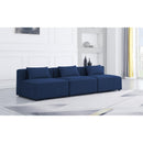  Manufacturer Color_Navy -- Cube 108" Navy Fabric Upholstered 3 pc Armless Modular Sofa IMAGE 2