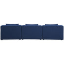  Manufacturer Color_Navy -- Cube 108" Navy Fabric Upholstered 3 pc Armless Modular Sofa IMAGE 3