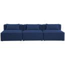  Manufacturer Color_Navy -- Cube 108" Navy Fabric Upholstered 3 pc Armless Modular Sofa IMAGE 4