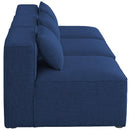  Manufacturer Color_Navy -- Cube 108" Navy Fabric Upholstered 3 pc Armless Modular Sofa IMAGE 5