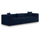  Manufacturer Color_Navy -- Cube 108" Navy Fabric Upholstered 3 pc Modular Sofa IMAGE 1