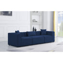  Manufacturer Color_Navy -- Cube 108" Navy Fabric Upholstered 3 pc Modular Sofa IMAGE 2