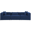  Manufacturer Color_Navy -- Cube 108" Navy Fabric Upholstered 3 pc Modular Sofa IMAGE 4