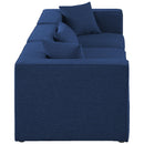  Manufacturer Color_Navy -- Cube 108" Navy Fabric Upholstered 3 pc Modular Sofa IMAGE 5