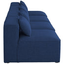  Manufacturer Color_Navy -- Cube 144" Navy Fabric Upholstered 4 pc Armless Modular Sofa IMAGE 5