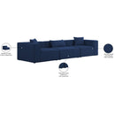  Manufacturer Color_Navy -- Cube 144" Navy Fabric Upholstered 4 pc Modular Sofa IMAGE 10