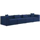 Meridian Cube Stationary Fabric Sofa 630Navy-S144B IMAGE 1
