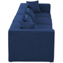  Manufacturer Color_Navy -- Cube 144" Navy Fabric Upholstered 4 pc Modular Sofa IMAGE 5