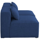  Manufacturer Color_Navy -- Cube 72" Navy Fabric Upholstered 2 pc Armless Modular Loveseat IMAGE 5