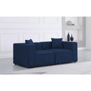  Manufacturer Color_Navy -- Cube 72" Navy Fabric Upholstered 2 pc Modular Loveseat IMAGE 2
