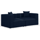  Manufacturer Color_Navy -- Cube 72" Navy Fabric Upholstered 2 pc Modular Loveseat IMAGE 9